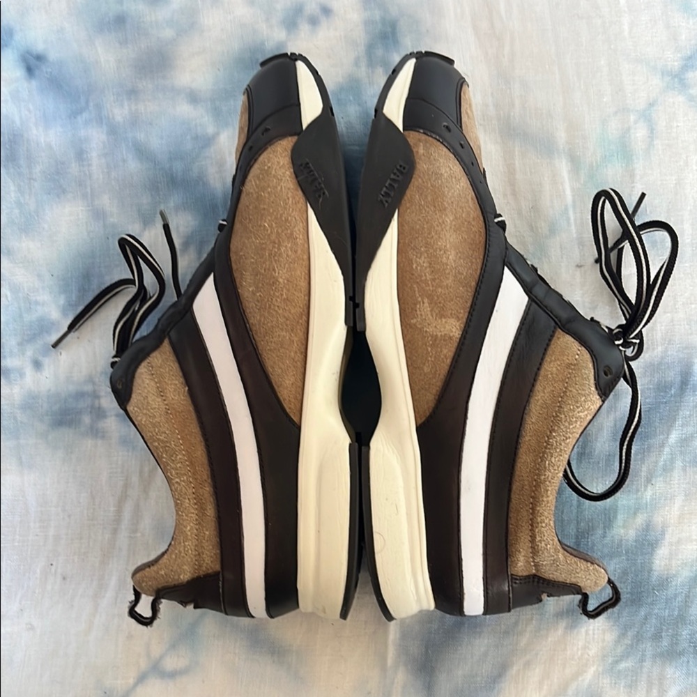 Bally Acandi Suede/Leather Trainers Brown Tan White Sneakers Size 6.5 EU 36.5 - Picture 6 of 11